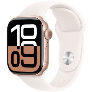 Apple Watch Series 10, 46mm Carcasa Aluminium Rose Gold, Light Blush Sport Band - M/L