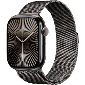 SmartWatch Apple Watch Series 10, 46mm Carcasa Titanium Slate, Slate Milanese Loop - M/L, GPS + Cellular