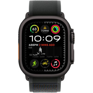 Apple Watch Ultra 2 v2, Cellular 49mm Black Titanium Case with Black Trail Loop - M/L