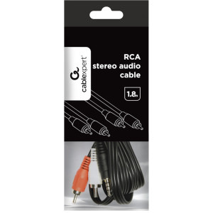 Gembird 2x RCA Male - 2x RCA Male, 1.8m, negru