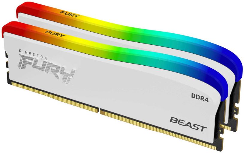 Memorie Kingston FURY Beast RGB White Special Edition 32GB DDR4 3200Mhz CL16 Dual Channel Kit