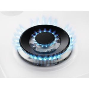 Electrolux KGG64362W, Gaz, 4 arzatoare, Arzator Wok, Aprindere electrica integrata, Gratare fonta, 60 cm, Alb