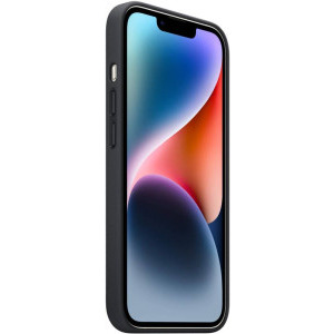 Apple Protectie pentru spate, material piele, cu MagSafe pentru iPhone 14 Plus, culoare Midnight