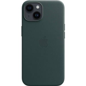 Apple Protectie pentru spate, material piele, cu MagSafe pentru iPhone 14 Plus, culoare Forest Green