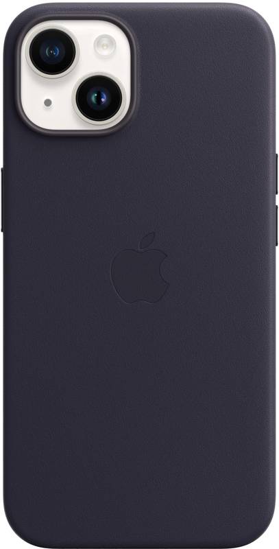 Apple Protectie pentru spate, material piele, cu MagSafe pentru iPhone 14 Plus, culoare Ink