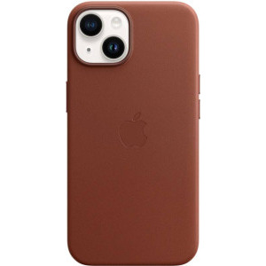 Apple Protectie pentru spate, material piele, cu MagSafe pentru iPhone 14 Plus, culoare Umber