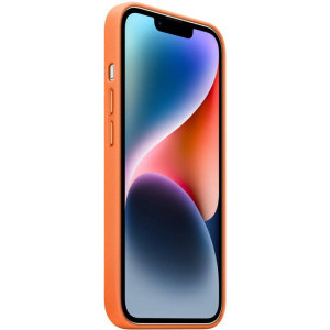 Apple Protectie pentru spate, material piele, cu MagSafe pentru iPhone 14 Plus, culoare Orange