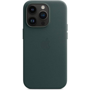 Apple Protectie pentru spate, material piele, cu MagSafe pentru iPhone 14 Pro Max, culoare Forest Green
