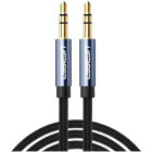 Cablu audio Ugreen AV112, Jack 3.5 mm Male - Jack 3.5 mm Male, 2m, negru-albastru