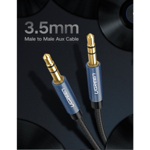 Ugreen AV112, Jack 3.5 mm Male - Jack 3.5 mm Male, 2m, negru-albastru
