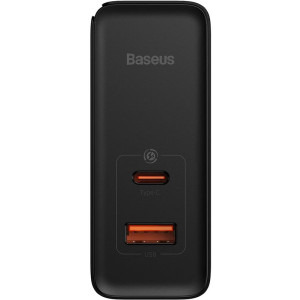 Baseus GaN5 Pro, 1x USB, 1x USB-C, Quick Charge 100W, Black