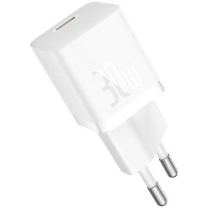 Baseus GaN5, 1x USB-C, Fast Charger 30W, White