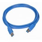 Cablu periferice Gembird USB 3.0 Male tip A - USB 3.0 Male tip B, 3m, albastru