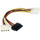 Gembird 4-pin Molex Male - SATA Female + 4-pin Molex Female, 0.135m