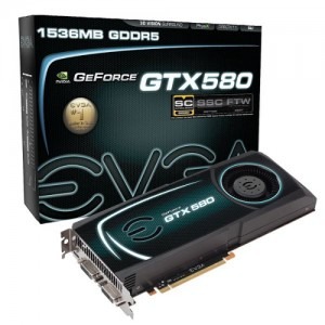 EVGA GeForce GTX 580 SuperClocked Backplate 1.53GB GDDR5 384-bit