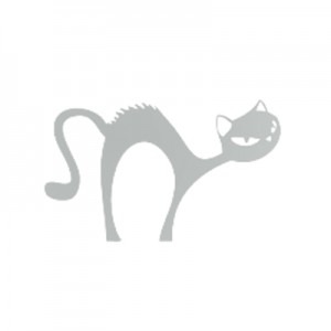 Sticker pisica zbarlita