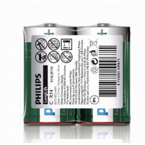 Philips LongLife 2x C R14 foilpack