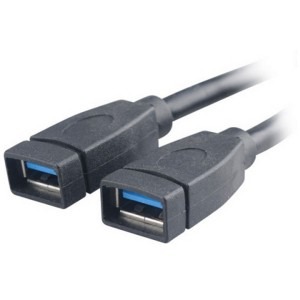 AKASA Cablu USB 3.0 M - 2x USB 3.0 F, 0.15m, negru