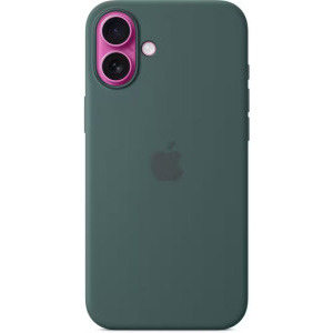 Apple Protectie pentru spate, material silicon, cu MagSafe pentru iPhone 16, culoare Lake Green