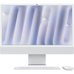 Apple iMac 24 inch 4.5K Retina, Apple M4, 16GB RAM, 256GB SSD, 8 core GPU, macOS Sequoia, RO keyboard, Silver