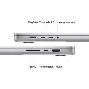 Apple 16.2'' MacBook Pro 16 Liquid Retina XDR, Apple M4 Max chip (16-core CPU), 128GB, 1TB SSD, Apple M4 Max 40-core GPU, macOS, Silver, INT keyboard, 2024