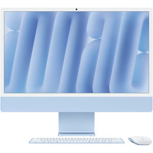 Apple iMac 24 inch 4.5K Retina, Apple M4, 16GB RAM, 256GB SSD, 8 core GPU, macOS Sequoia, Blue