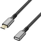 Cablu de date / adaptor Logilink CUA0108, USB-C Male la USB-C Female, 100 W, 1 m, Black