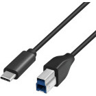 Cablu periferice Logilink CU0163 USB-C 2.0 Male la USB tip B 2.0 Male, 2 m, Negru
