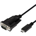Cablu periferice Logilink AU0051 USB-C Male la Serial 9 pin Male, 1.2 m, Negru