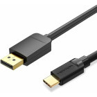 Cablu video Vention USB-C Male - DisplayPort Male, 2 m, Negru