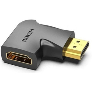 Vention 1x HDMI Male - 1x HDMI Female, Conector 90 grade, Negru