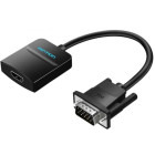 Adaptor Vention 1x VGA Male - 1x HDMI Female, Negru
