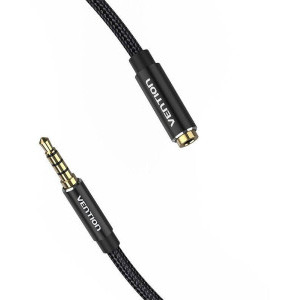 Vention Jack 3.5 mm Male - Jack 3.5 mm Female, 0.5m, negru