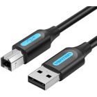 Cablu periferice Vention USB 2.0 Male tip A - USB 2.0 Male tip B, 1m, negru