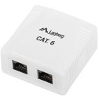Accesoriu retea Lanberg Priza dubla neecranata CAT6 UTP montaj aparent