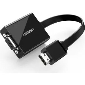 Ugreen 1x HDMI Male - 1x VGA Female, Negru