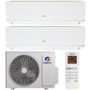 Gree Multisplit, 9000 BTU + 12000 BTU, A++/A, Wi-Fi, Inverter, Cold Plasma