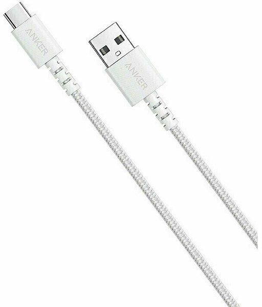 Cablu de date / adaptor Anker PowerLine Select+, USB Male la USB-C Male, 0.91 m, White, amperaj maxim suportat 3A