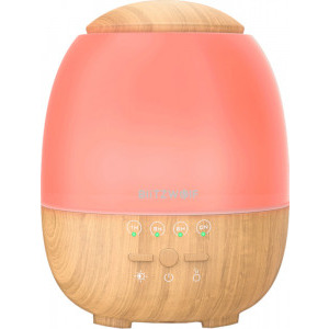 BlitzWolf Umidificator cu ultrasunete si lampa LED, BW-FUN3, Smart, Wi-Fi, 400mL, compatibil cu Amazon Alexa si Google Assistant