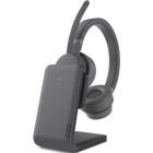 Casti Lenovo Office/Call Center, Go Wireless ANC Storm Grey cu Stand de incarcare