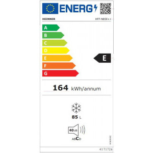 Heinner Congelator HFF-N85E++, 85 L, Clasa E, 84 cm, Alb