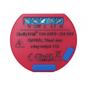 Shelly 1PM Pachet 2 bucati, Wi-Fi, 16 A, control aplicatie, control vocal