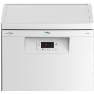 Beko BDFS15020W, Slim, 10 seturi, 5 programe, Clasa E, ProSmart Inverter, Steam Gloss, Flexible HalfLoad, AutoGlassShield, 45 cm, Alb