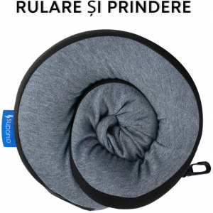 Suporto Perna de calatorie din spuma cu memorie, Negru