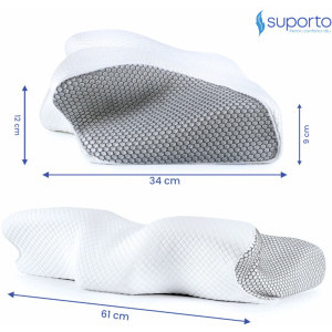 Suporto Perna ortopedica cervicala pentru dormit, din spuma cu memorie + Masca de dormit 3D