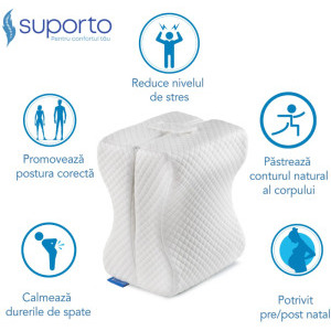 Suporto Perna ortopedica pentru picioare si genunchi, din spuma cu memorie