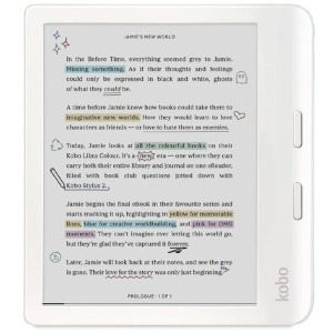 E-book Reader RAKUTEN KOBO Libra Colour, 7 inch Comfort Light PRO, IPX8, 32GB, Wireless, White