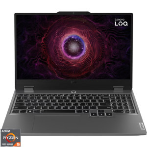 Lenovo Gaming 15.6'' LOQ 15ARP9, FHD IPS 144Hz G-Sync, Procesor AMD Ryzen™ 5 7235HS (8M Cache, up to 4.20 GHz), 24GB DDR5, 1TB SSD, GeForce RTX 3050 6GB, No OS, Luna Grey