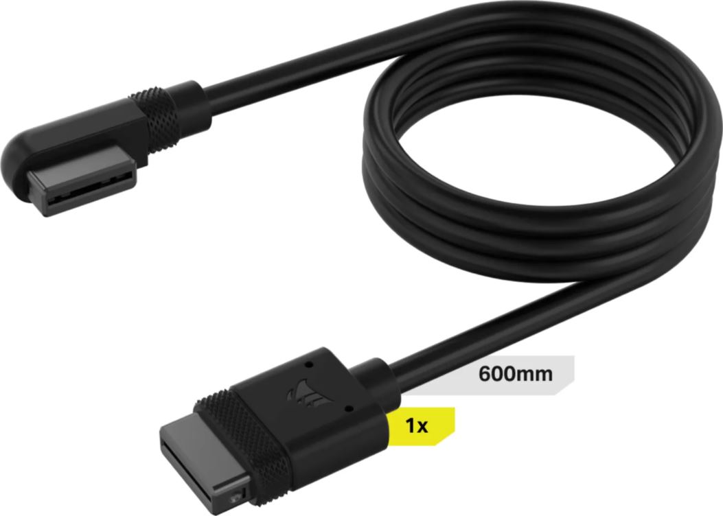 Accesoriu ventilatoare / radiatoare Corsair iCUE Link 90° Cable 600mm Black