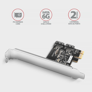 AXAGON PCES-SJ2 1x PCI-E Male - 2x SATA-III Male